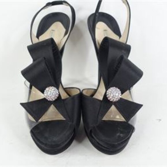 Nicholas Kirkwood Women's Black Embellished Strappy Sandal Pumps Size: 40 - Picture 3 of 9